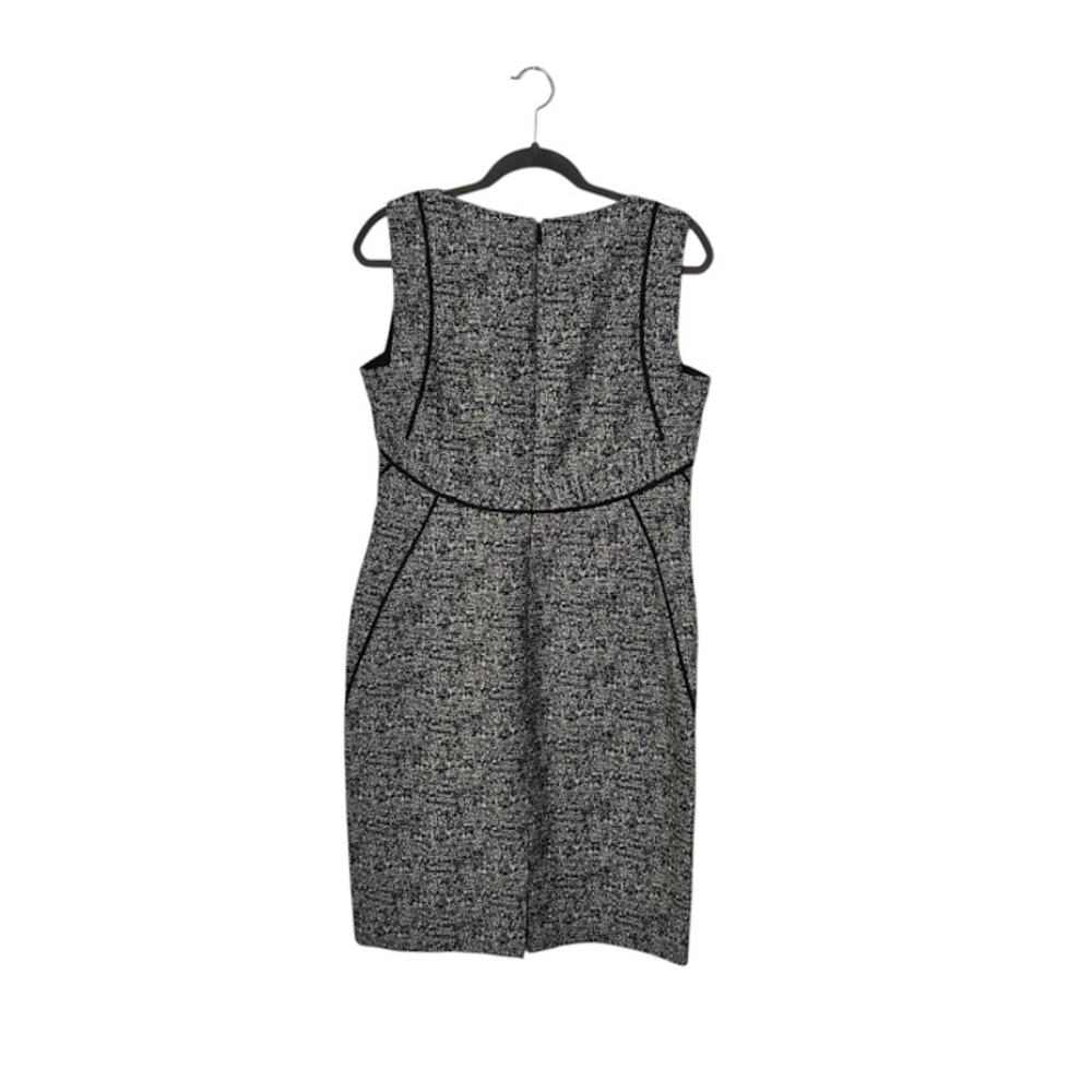Lafayette 148 Womens Tweed Sleeveless Sheath Dress Size 6 Black Quiet Luxury - Picture 2 of 11